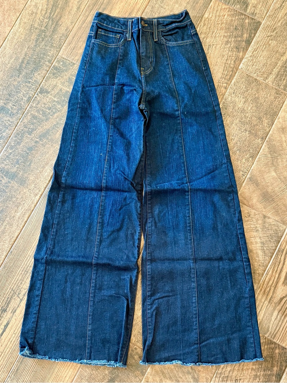 O2 Denim Wide Leg High Rise Jeans